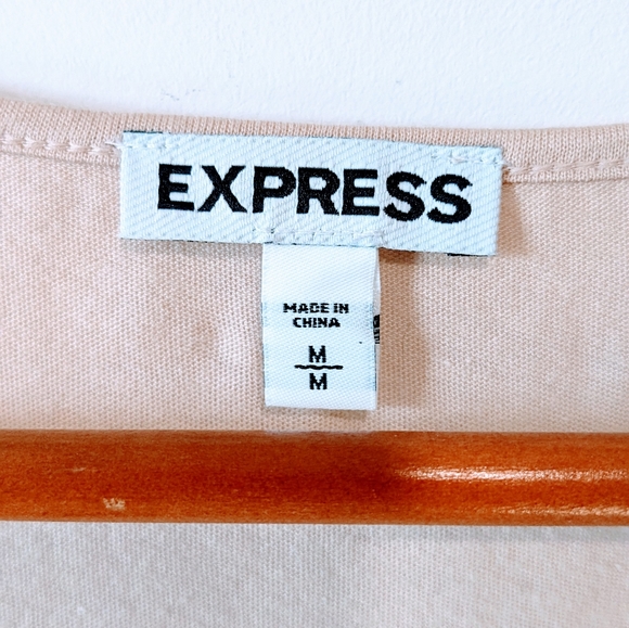 Express Metallic Rose Gold Crochet Lace Sleeveless Cami - Picture 3 of 4